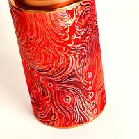 Silk Pattern Paper Tube with Metal Lid