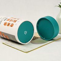 sustainable round paper container for pet treats