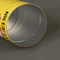 custom printed composite can for pet snack packaging