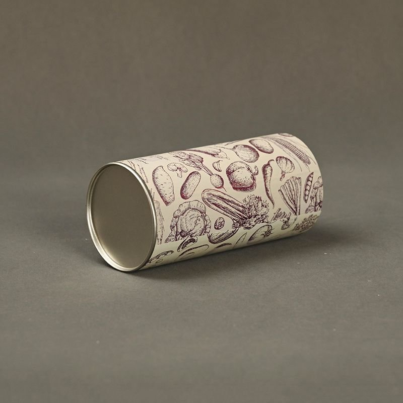 customizable paper canister with airtight seal for nuts protein powder