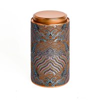 Silk Pattern Paper Tube with Metal Lid