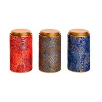 Silk Pattern Paper Tube with Metal Lid