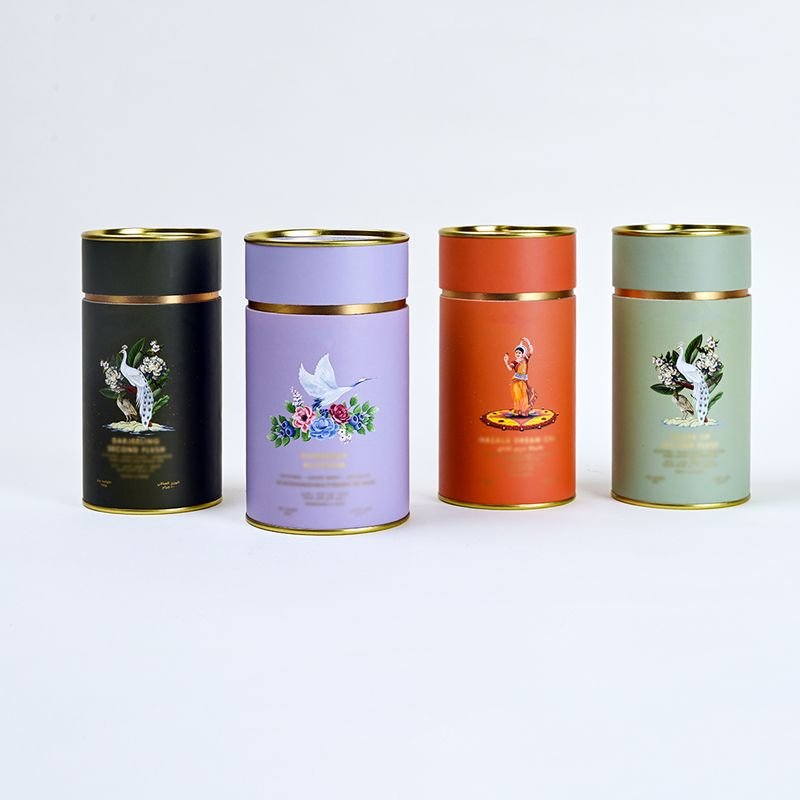 Airtight Paper Canister with Poe for Tea Coffee Protein Powder