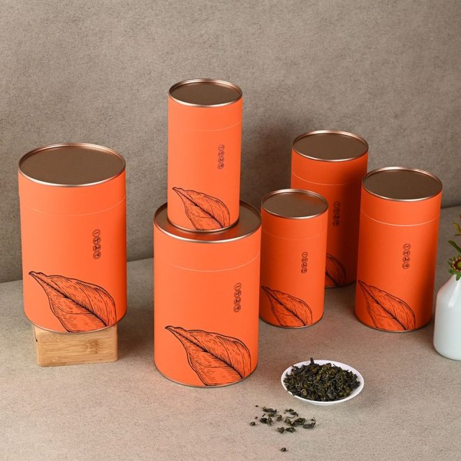 Tin Lid Paper Tube for Tea Coffee Bean Protein Powder