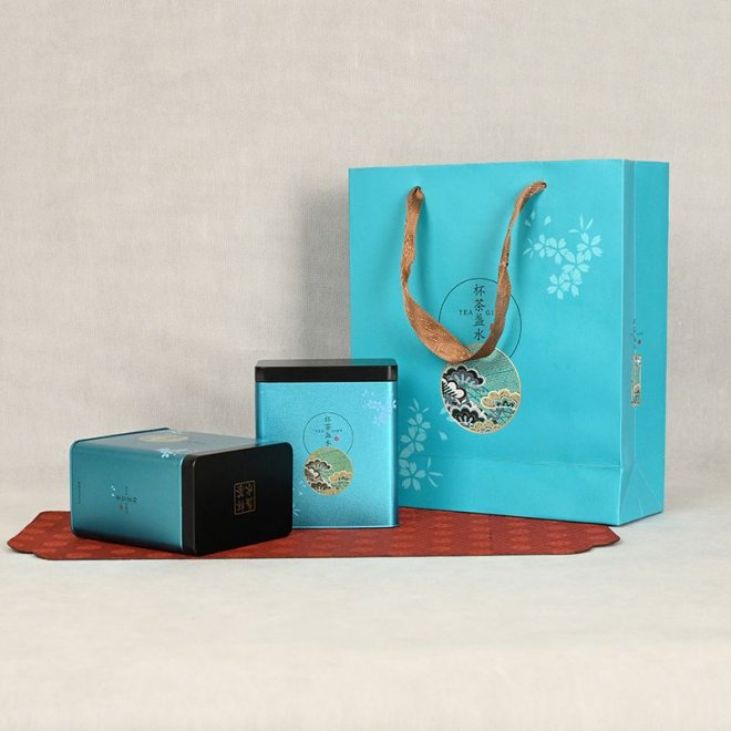 Custom Logo Tin Box Paper Bag for Tea