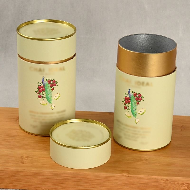 Custom Logo Paper Tube for Tea Coffee Bean
