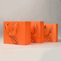 Luxury Paper Bag With Ribbon Handles