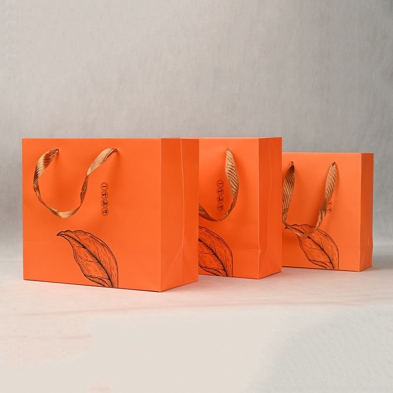 Luxury Paper Bag With Ribbon Handles