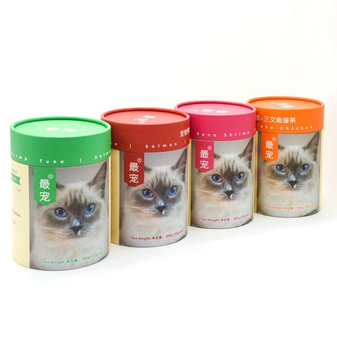 Rolled Edge Paper Tubes for Cat Dog Treats