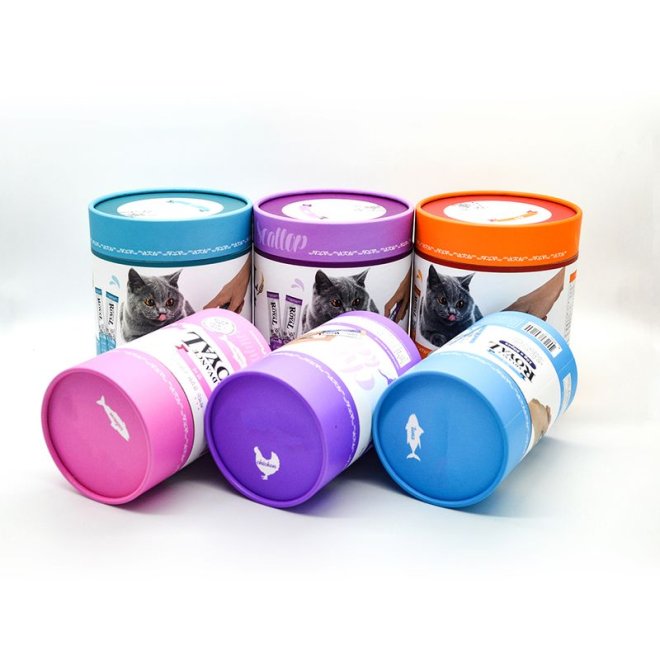 Rolled Edge Paper Tubes for Cat Dog Food