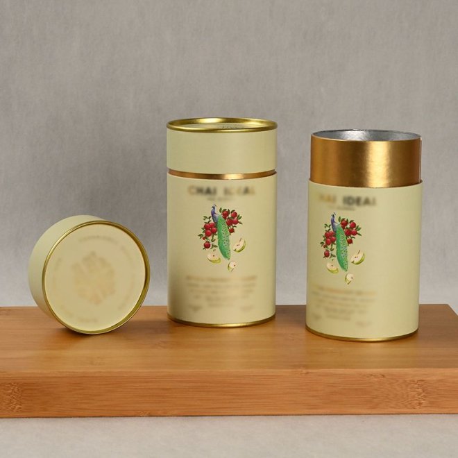 Custom Logo Paper Tube for Tea Coffee Bean