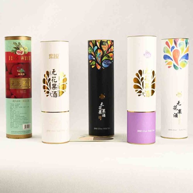 Custom Printing Circular Packaging Box for Wine Vodka