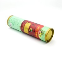 elegant wine tube box with gold foil logo