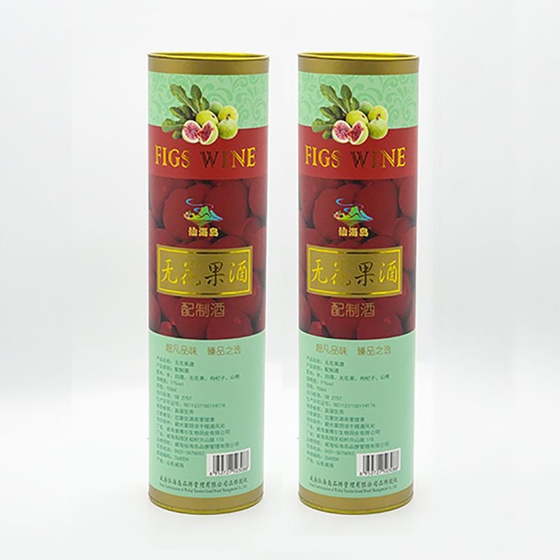 gift-ready wine and rum paper canister