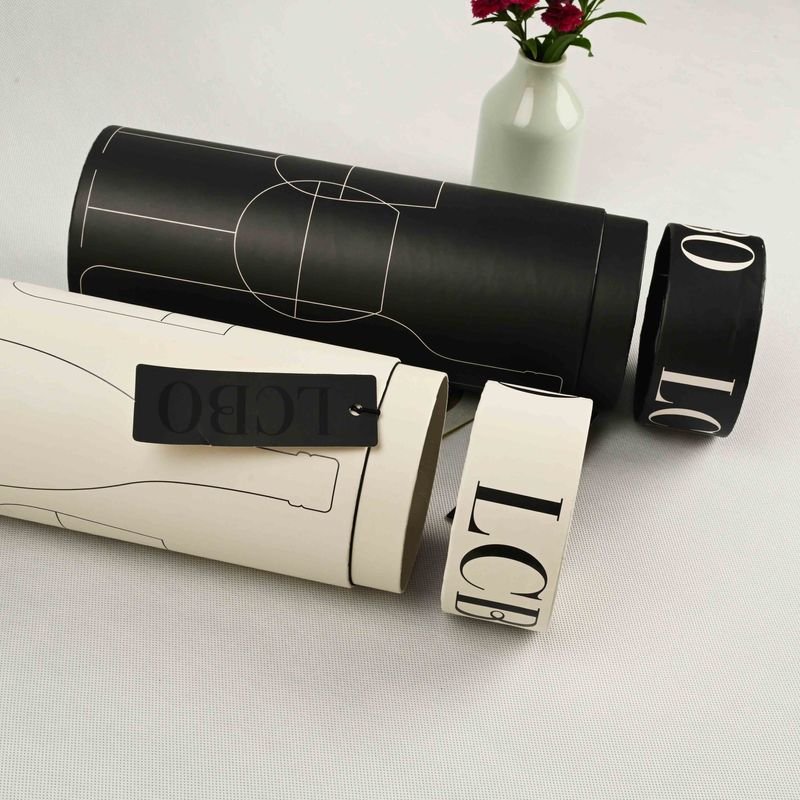 Elegant paper tube with custom print for gifts