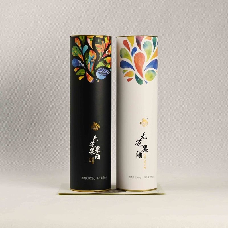 Custom round tube with snug lid for alcohol packaging