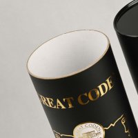 Recyclable paper can with tin lid for incense packaging