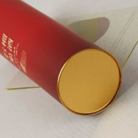 High-quality paper tube with metal lid for premium whisky gift packaging
