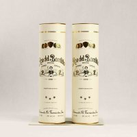 Metal lid paper tube packaging for whiskey bottles