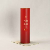 Custom spirits packaging paper canister with metal closure