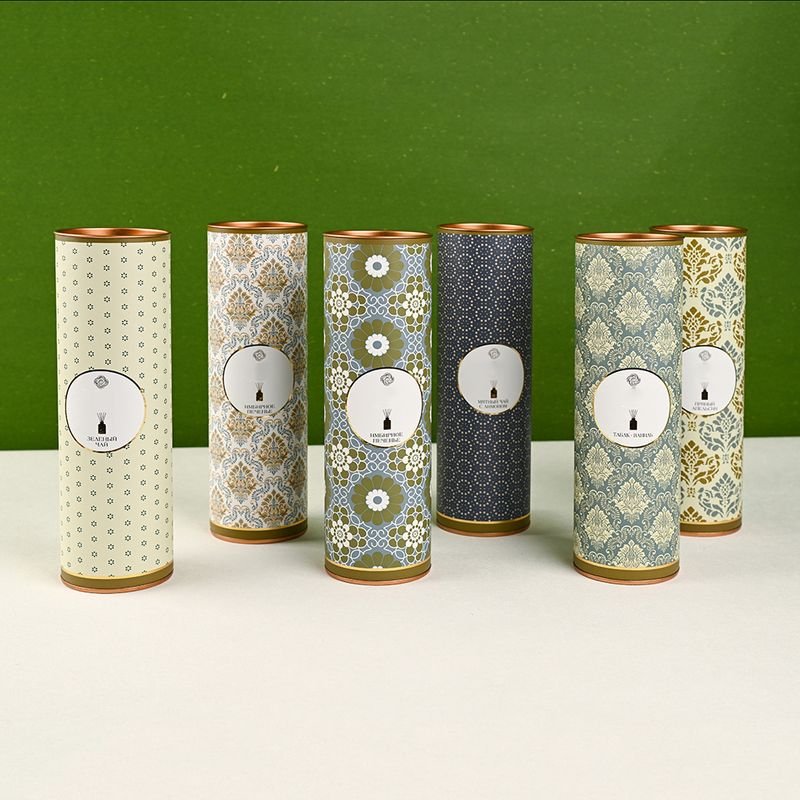 eco round paper canister for wine aroma packaging