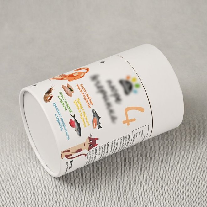 Food Grade Round Paper Box for Cat Food Packaging