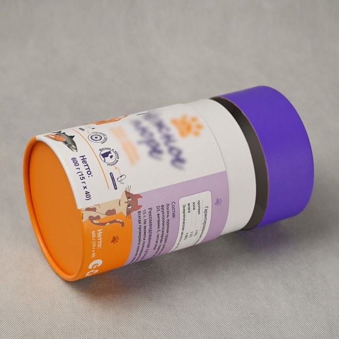Food Grade Round Paper Box for Dog Food Packaging