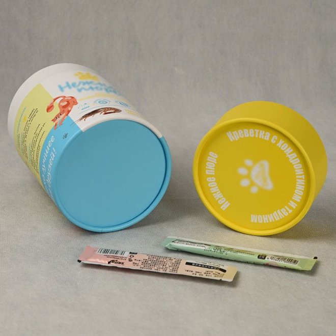 Rolled Edge Paper Tube for Dog Food