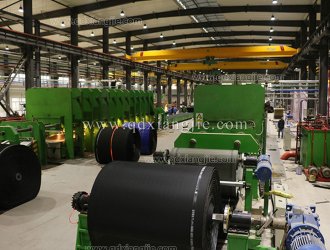 Conveyor belt vulcanization production line
