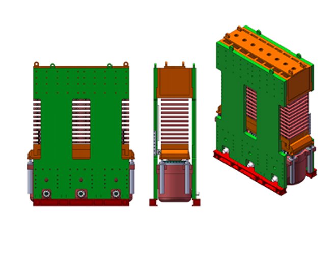 915*3200/3500T side plate vulcanizing machine exported to United States