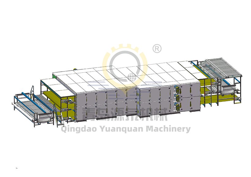 Horno para productos adheridos por pulverización