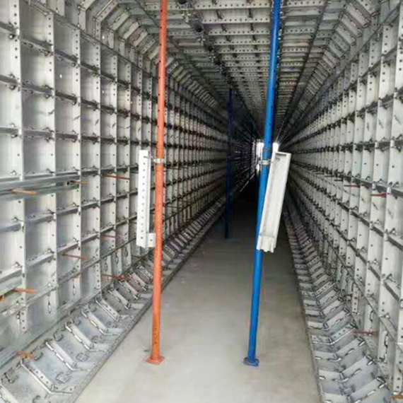 Aluminum formwork underground gallery