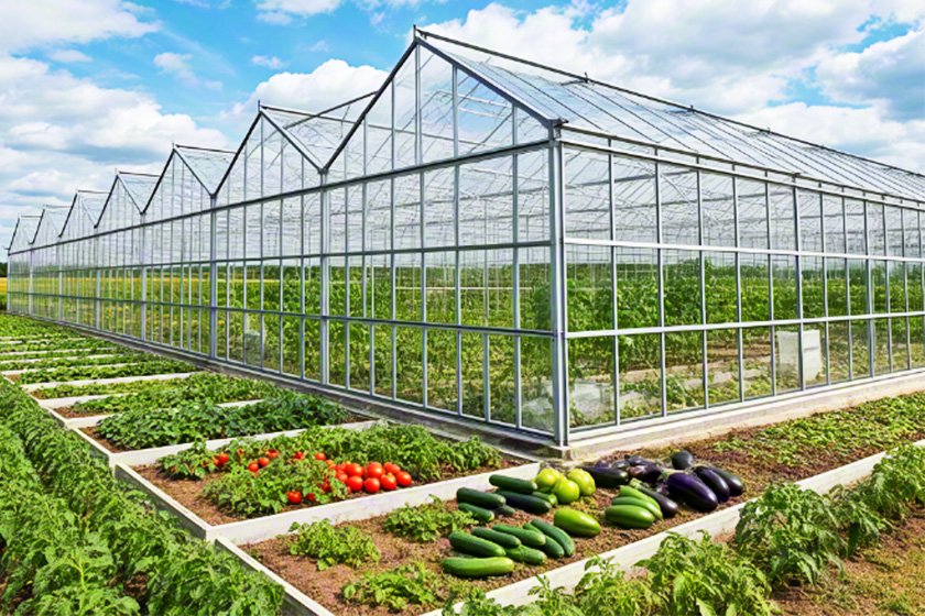 Steel structure vegetable agricultural greenhouse