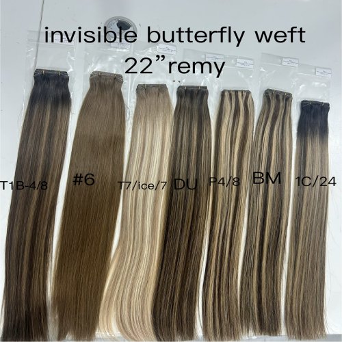 Invisible butterfly weft