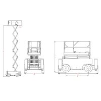 10m electric compact rough terrain scissor lift