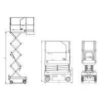 3m portable small electric 1 man scissor lift