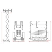 8m compact self-propelled crawler platform manlift