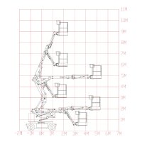 10m aerial work narrow electric articulating boom lift