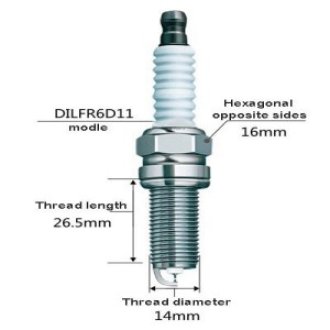 Spark plug Leader-DILFR6D11 (6029)/7604 Needle-to-needle Toyota series
