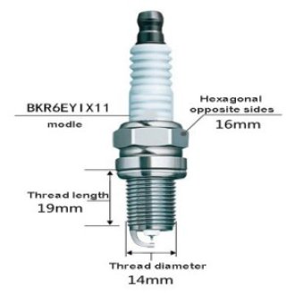 Spark plug Leader-BKR6EYIX-11 (6030)/7612 (needle/side gold) Toyota series