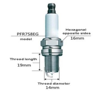 Spark plug Leader-PFR7S8EG (6037)/7609 (needle/side gold) Audi series