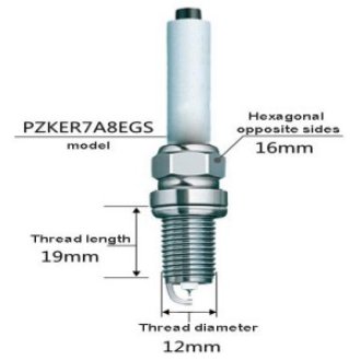 Spark plug Leader-PZKER7A8EGS (6046)/7622 (needle/side gold) Volkswagen series
