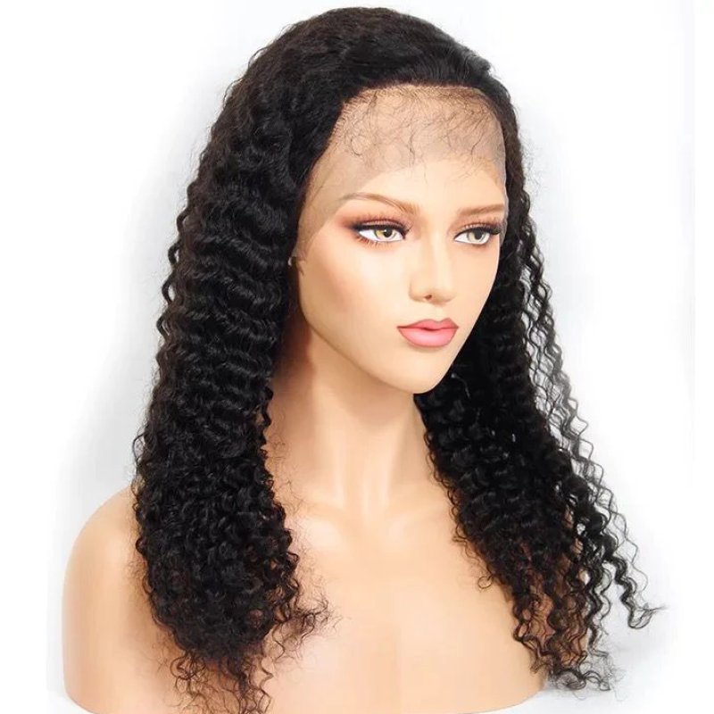 Deep Wave Full Lace Wig Human Hair with Baby Hair