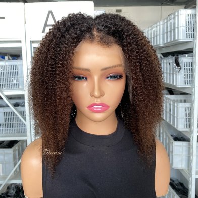 14in as pic Afro curly 13x4 HD lace frontal wig 180%