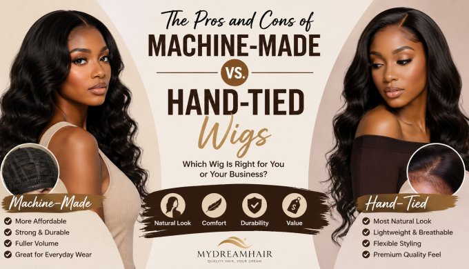 The Pros and Cons of Machine-Made vs. Hand-Tied Wigs