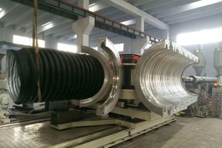 DWC Water sewage big size corrugated pipe extrusion line