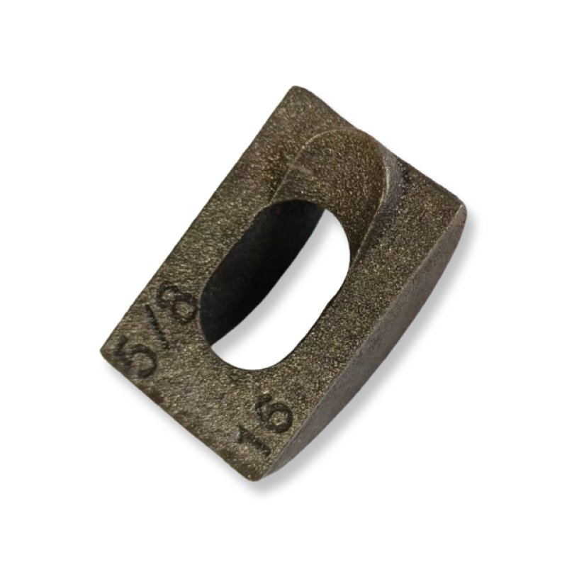 Custom ductile iron rectangular casting with oval hole
