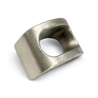 Custom ductile iron block casting with round hole