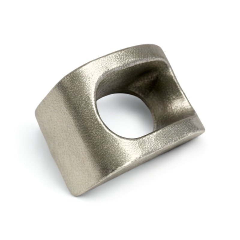 Custom ductile iron block casting with round hole