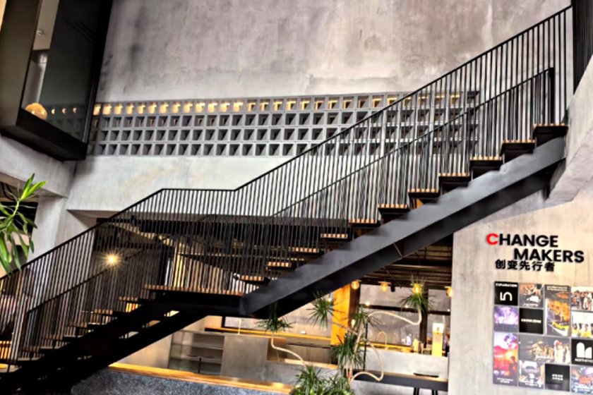 Steel structure staircase